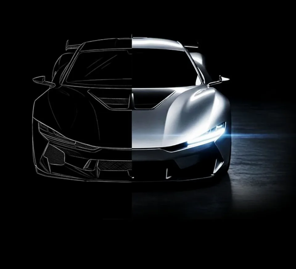 Pinnacle V12: the same image cropped tight to the car