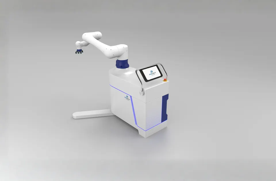 ProBot Palletizing Cell: single white unit with robot arm